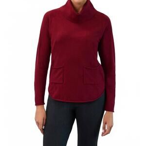 NEW FDJ cowl neck sweater - plus in scarlet